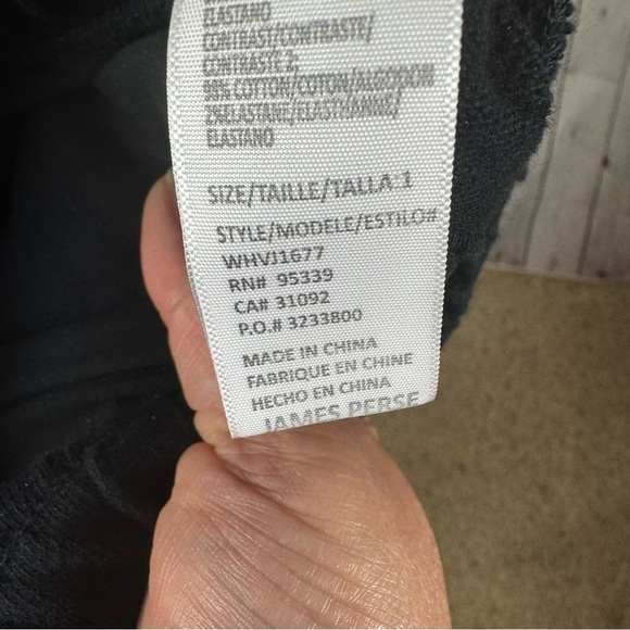 Standard James Perse Mixed Media Pants Black Size 1 (small) - Picture 7 of 9